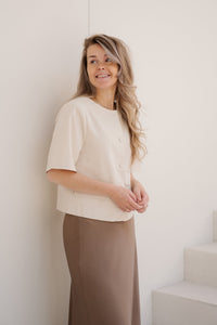 Rory linen blouse creme - Bij Keesje - Neo Noir - Top