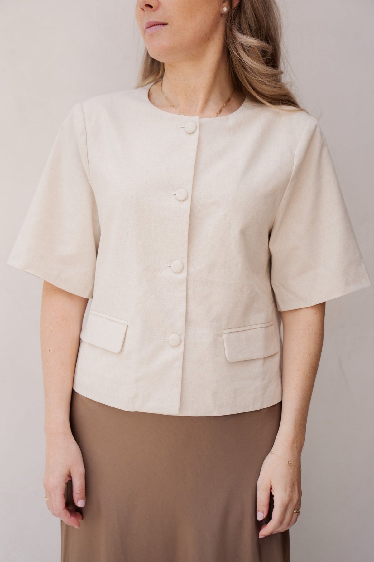 Rory linen blouse creme - Bij Keesje - Neo Noir - Top