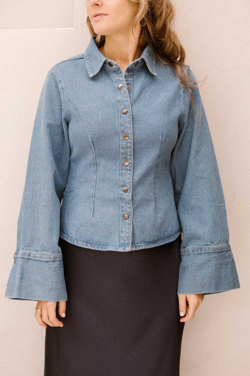 Rosa D shirt vintage blue - Bij Keesje - Neo Noir