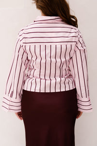 Rosa wide stripe shirt - Bij Keesje - Neo Noir - Blouse