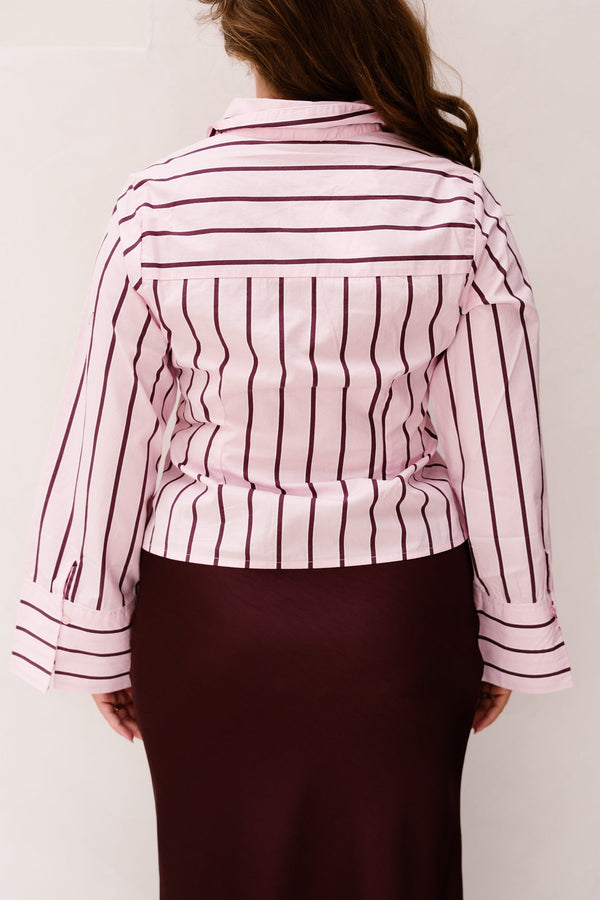 Rosa wide stripe shirt - Bij Keesje - Neo Noir - Blouse