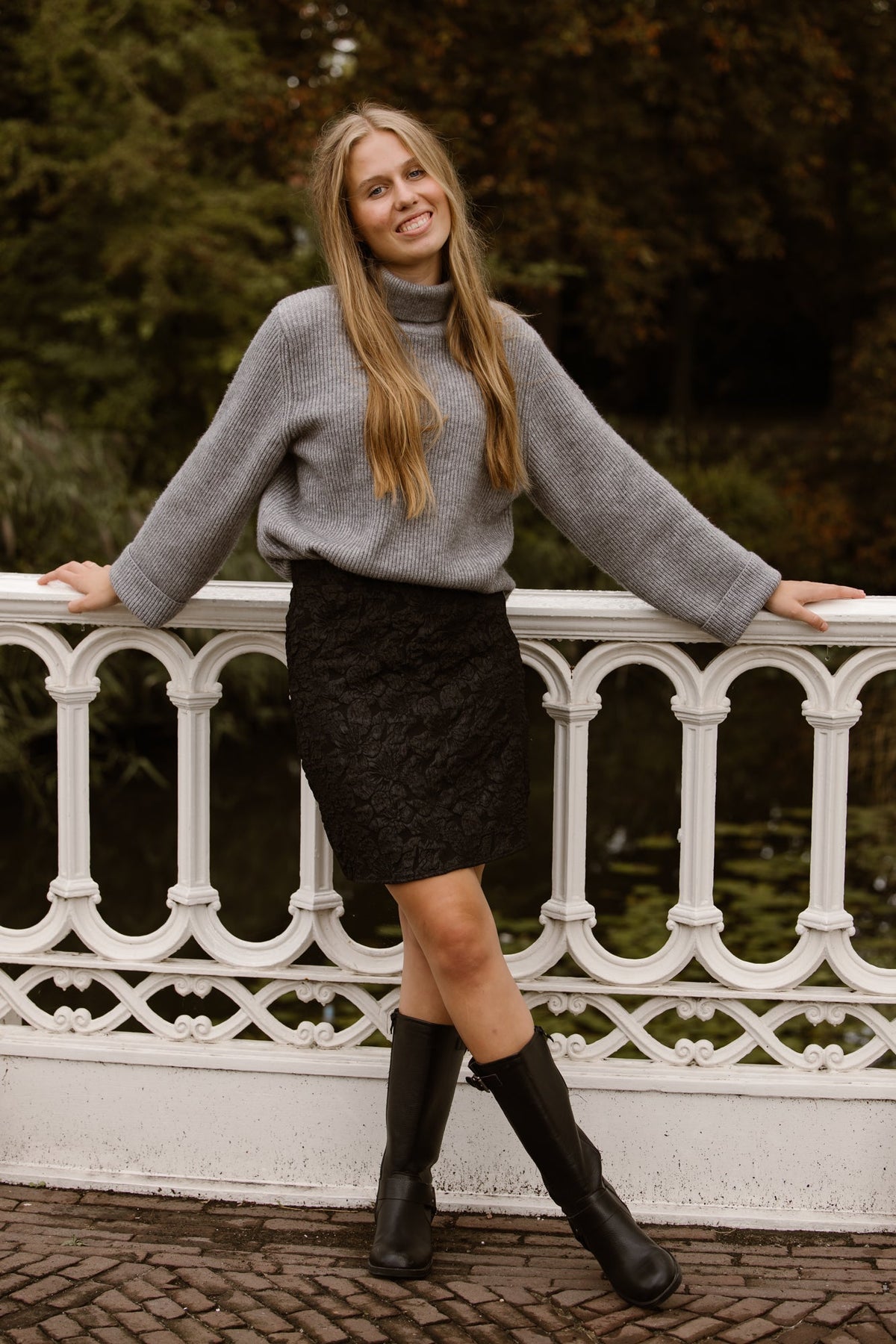 Rosalie jacquard skirt black - Bij Keesje - Bij Keesje The Label