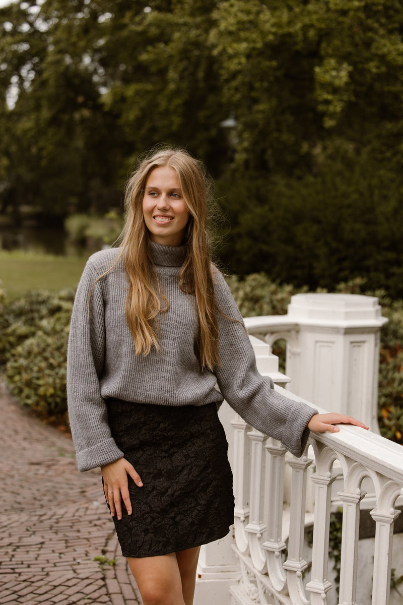 Rosalie jacquard skirt black - Bij Keesje - Bij Keesje The Label