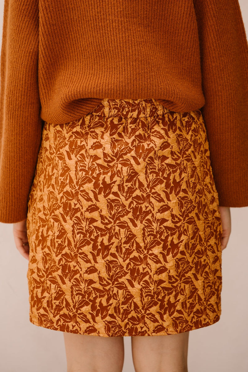 Rosalie jacquard skirt brique - Bij Keesje - Bij Keesje The Label