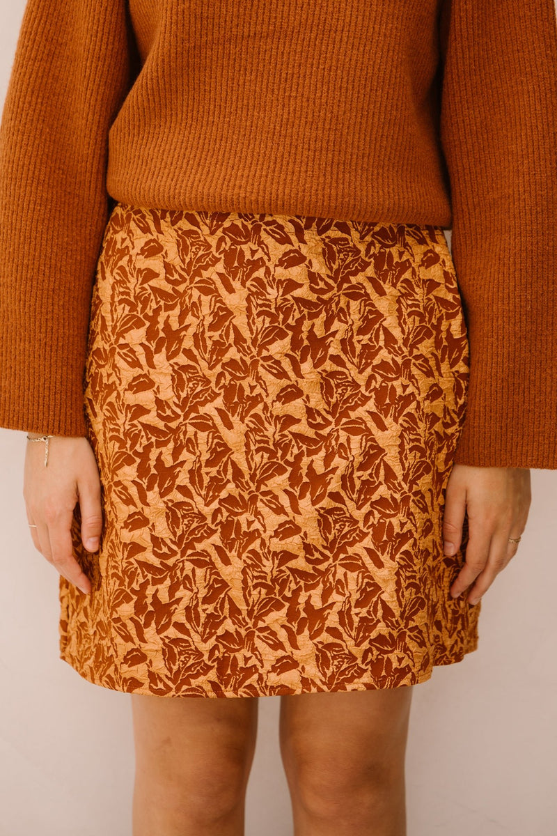 Rosalie jacquard skirt brique - Bij Keesje - Bij Keesje The Label