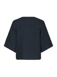 Rosella Boucle Mini Jacket Navy - Bij Keesje - Neo Noir - Blouse