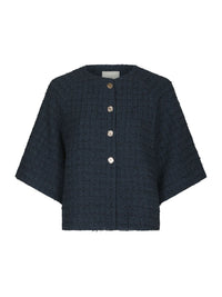 Rosella Boucle Mini Jacket Navy - Bij Keesje - Neo Noir - Blouse