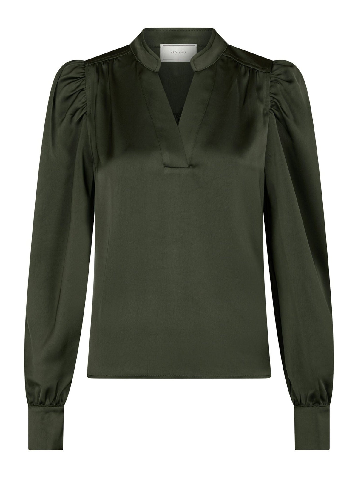 Rosslyn Heavy Sateen Blouse Deep Green - Bij Keesje - Neo Noir - Blouse