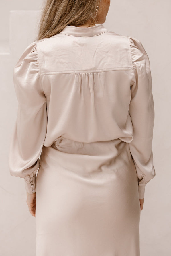 Rosslyn heavy sateen champagne - Bij Keesje - Neo Noir