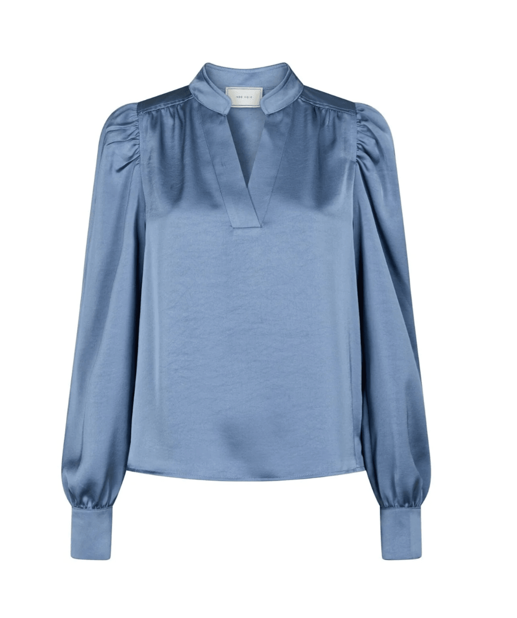 Rosslyn heavy sateen smoke blue - Bij Keesje - Neo Noir - Blouse