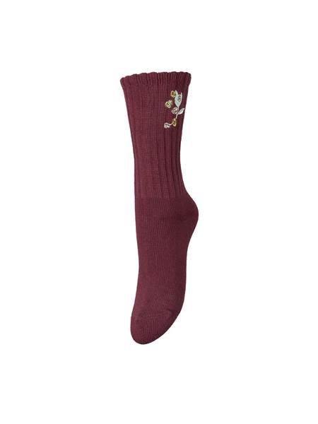 Rosy Cotta Sock - fig red - Bij Keesje - Becksöndergaard - Sokken