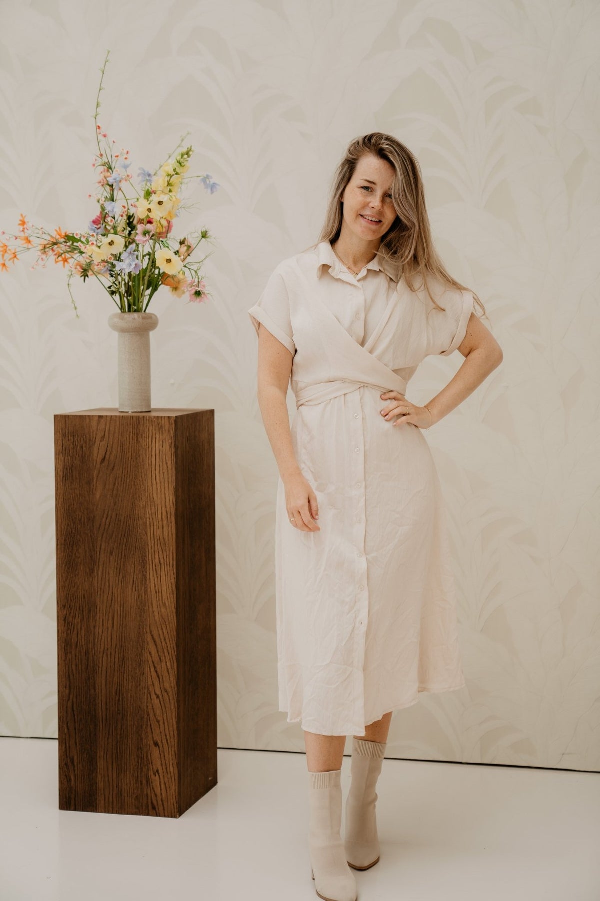 Rosy dress beige - Bij Keesje - Bij Keesje - Jurk