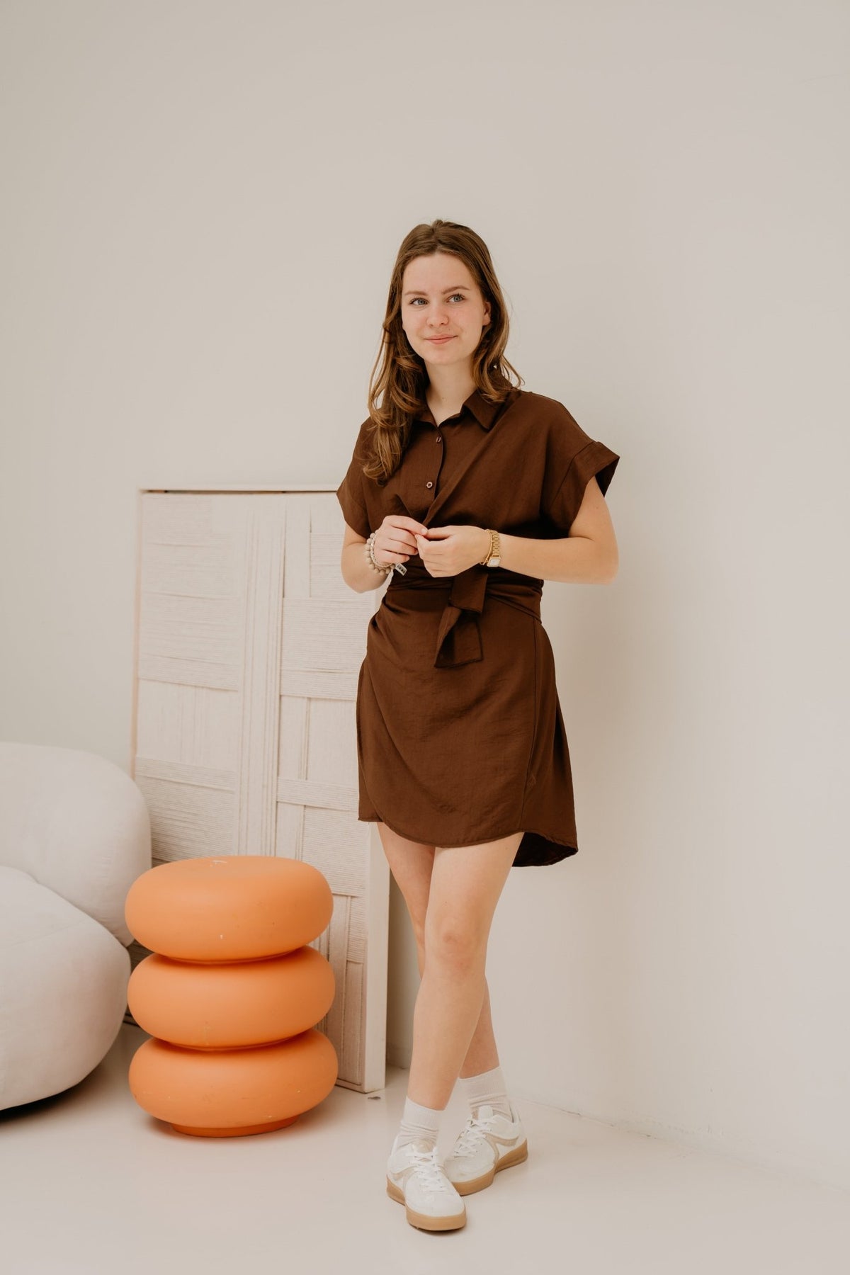 Roxy dress brown - Bij Keesje - Bij Keesje - Jurk