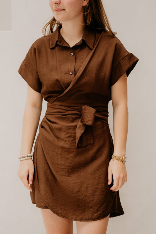 Roxy dress brown - Bij Keesje