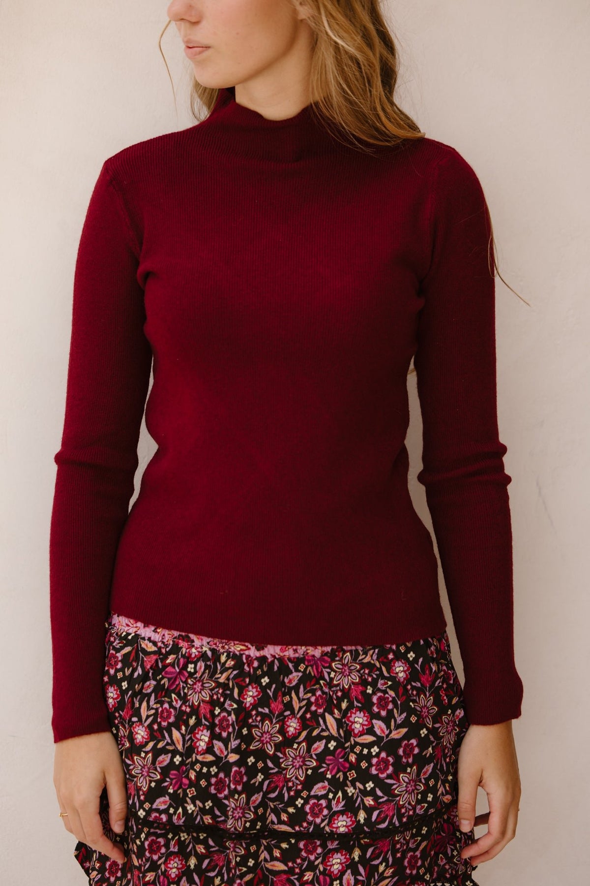 Roxy top bordeaux - Bij Keesje - Bij Keesje