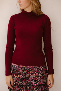 Roxy top bordeaux - Bij Keesje - Bij Keesje