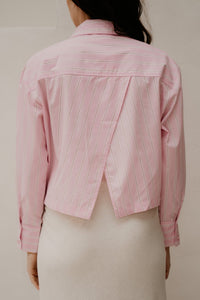 Saartje streep blouse roze - Bij Keesje - Bij Keesje - Blouse