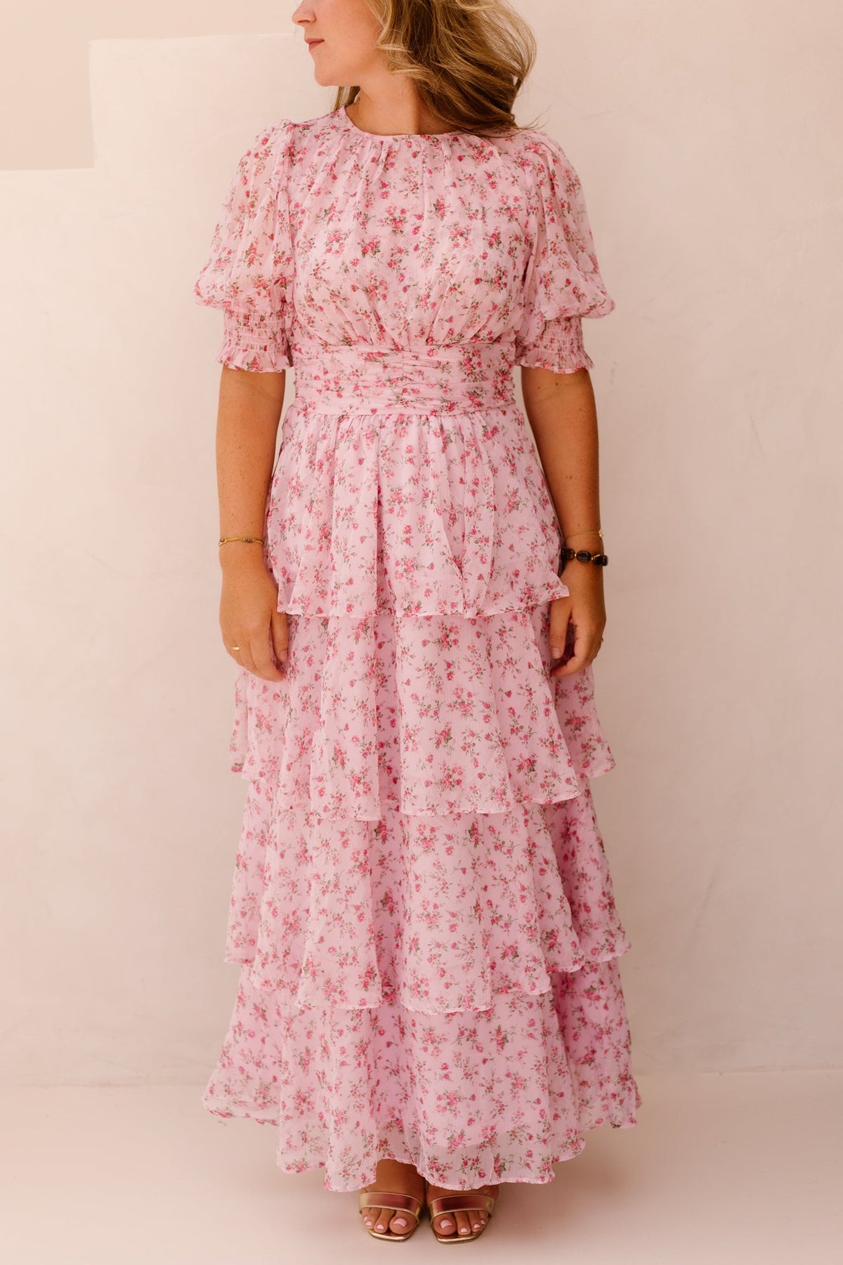 Sabie Meadow Printed Dress Light Pink - Bij Keesje - Neo Noir - Jurk