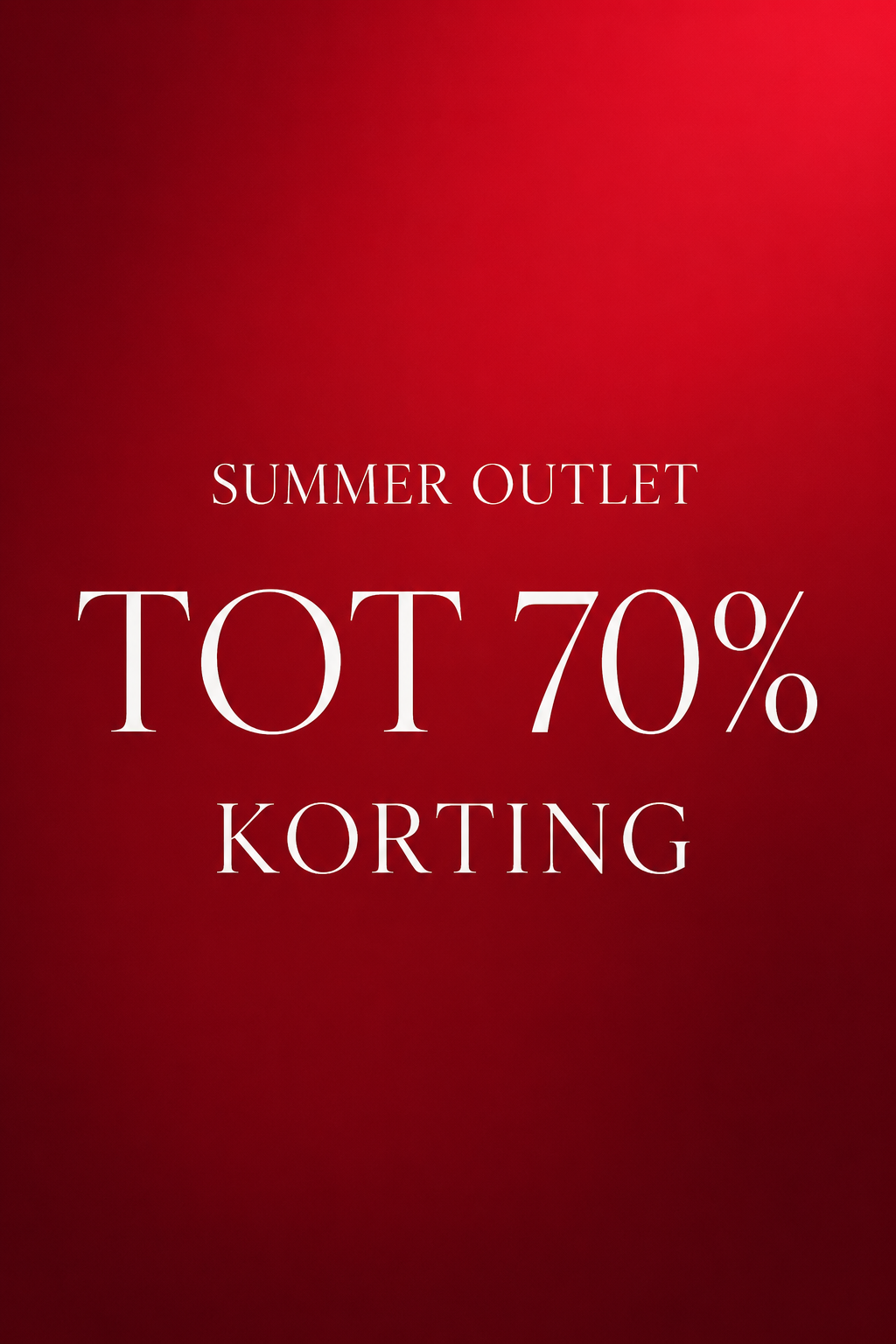 Summer Outlet tot 70% korting