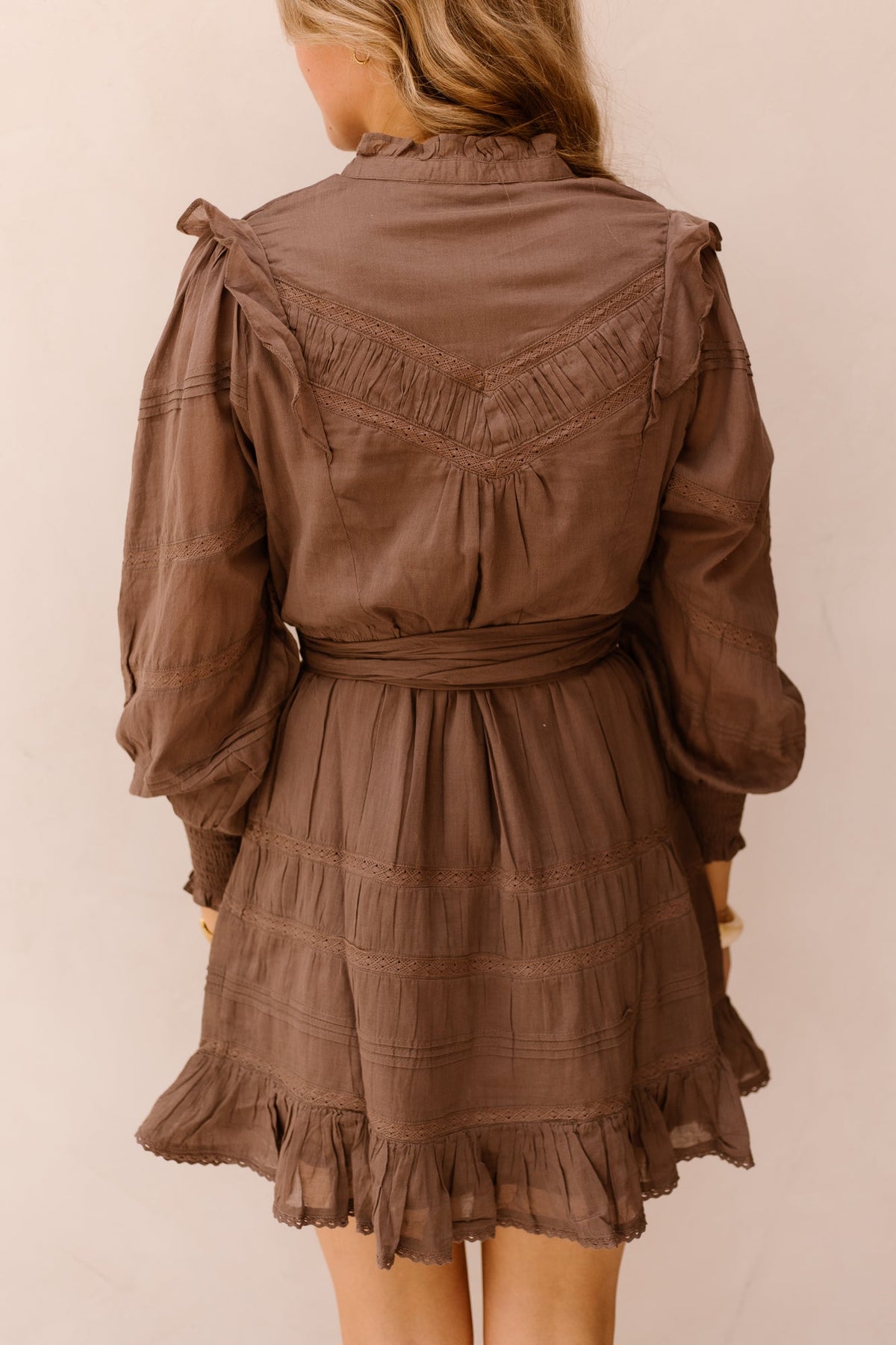 Salli S Voile Dress Light Brown - Bij Keesje - Neo Noir - Jurk