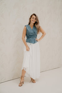Samara Denim Waistcoat Blue - Bij Keesje - Neo Noir - Gilet