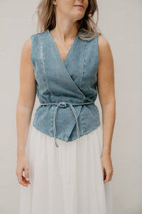 Samara Denim Waistcoat Blue - Bij Keesje - Neo Noir - Gilet