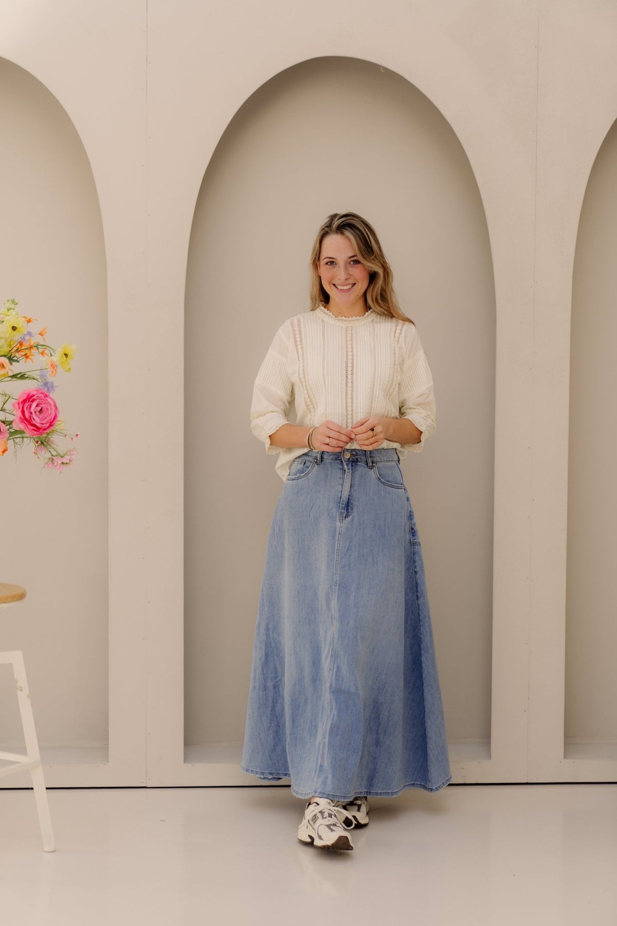 Samilou blouse beige - Bij Keesje - Ange - blouse