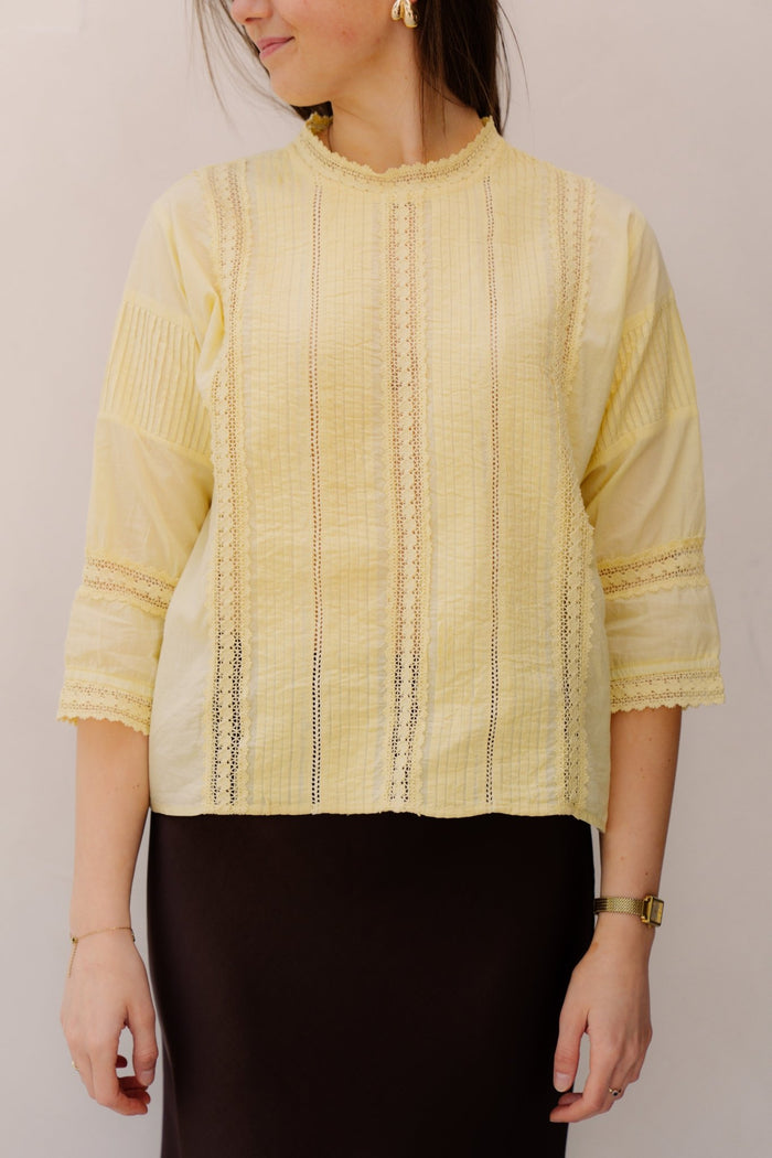 Samilou blouse butter yellow - Bij Keesje - Ange - blouse