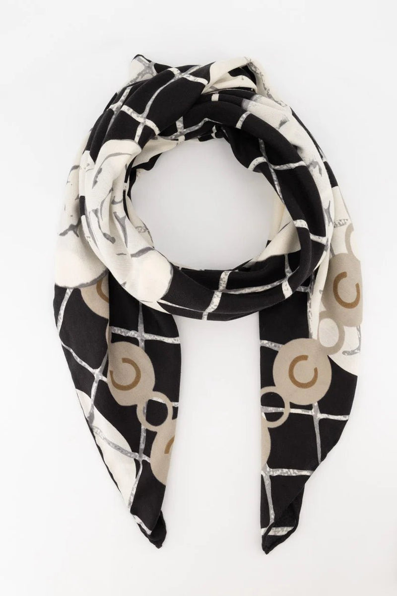 Sanaa sjaal flower black - Bij Keesje - Bij Keesje