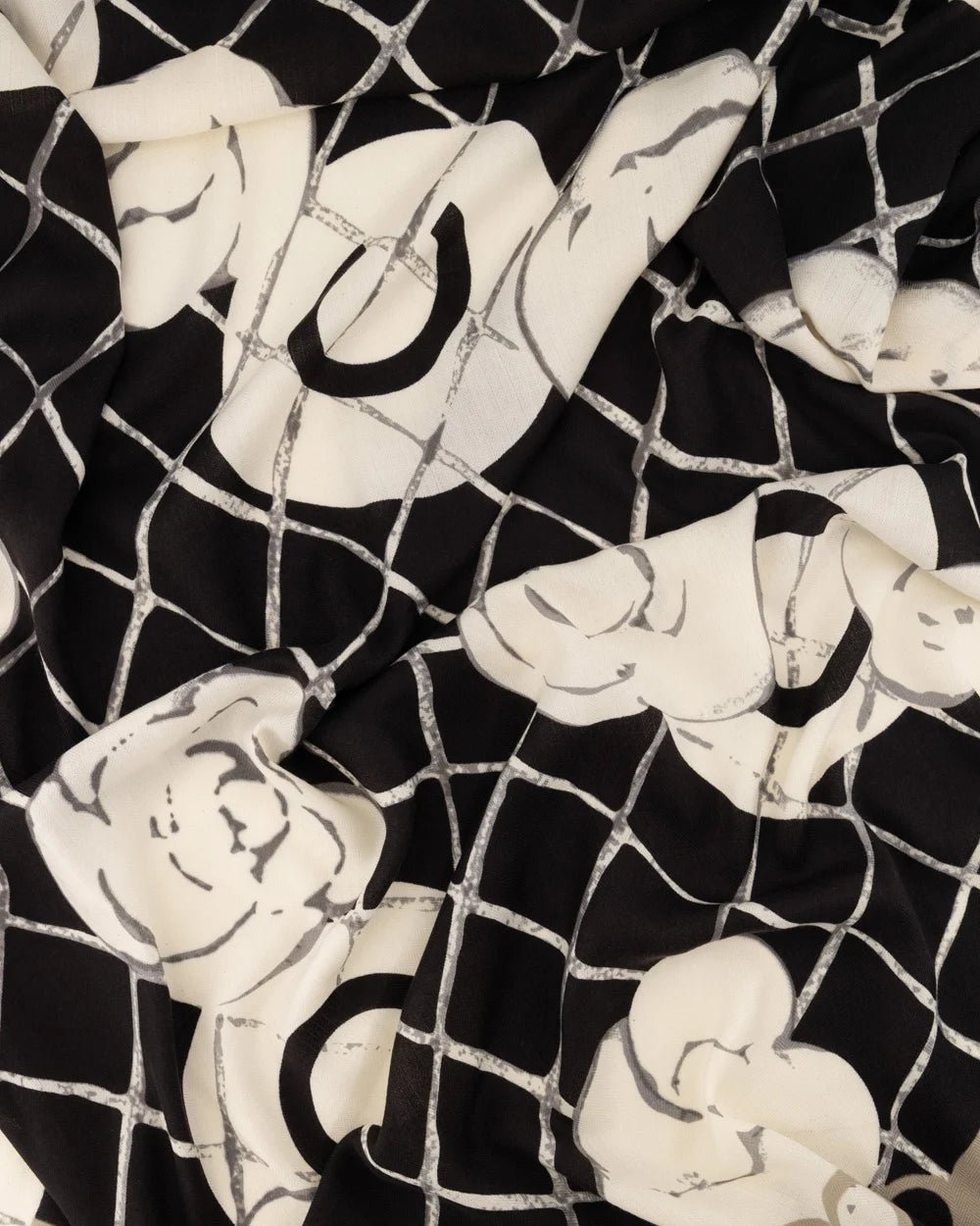 Sanaa sjaal flower black - Bij Keesje - Bij Keesje