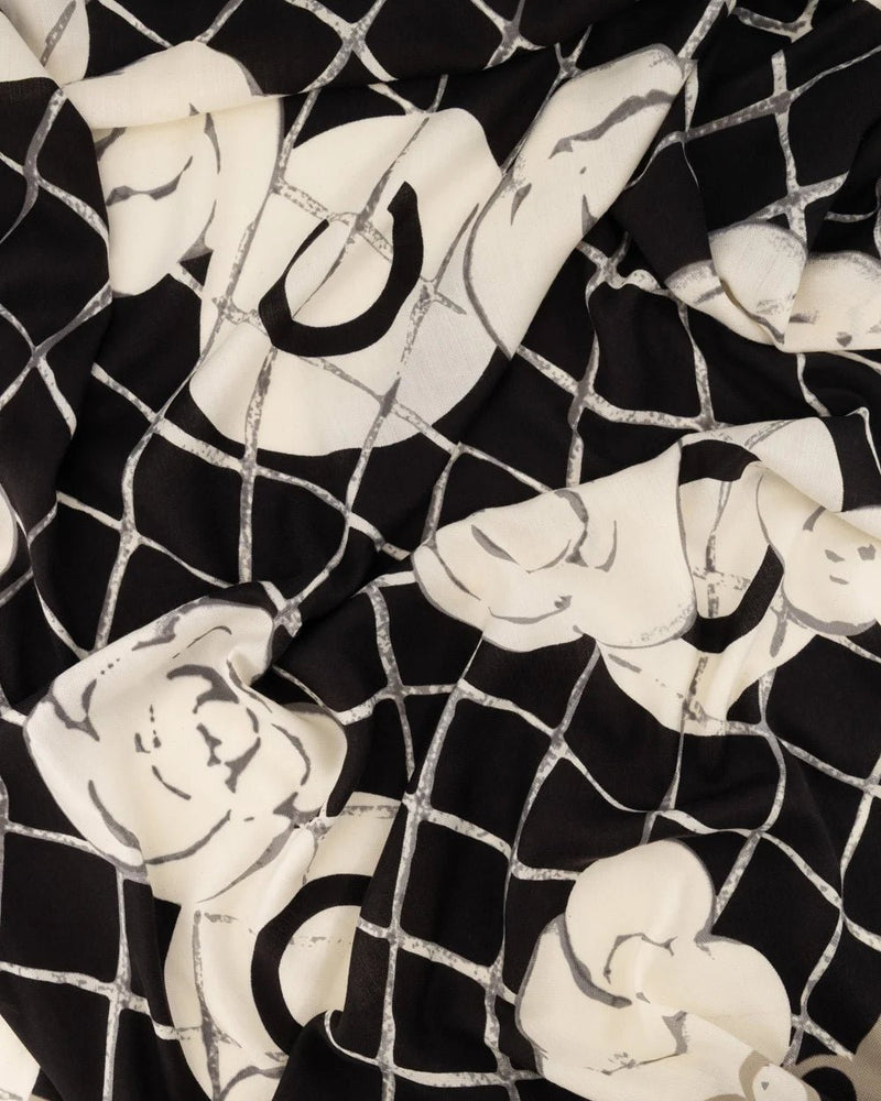 Sanaa sjaal flower black - Bij Keesje - Bij Keesje