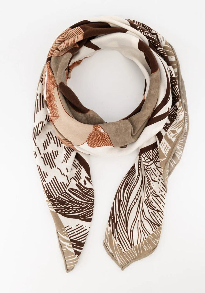 Sanaa sjaal horse large brown - Bij Keesje - Bij Keesje