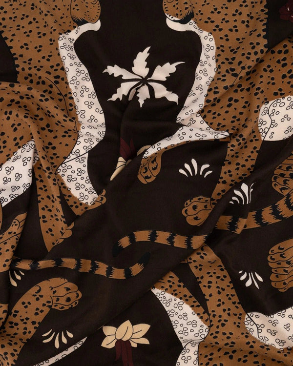 Sanaa sjaal leopard cream dark - Bij Keesje - Bij Keesje