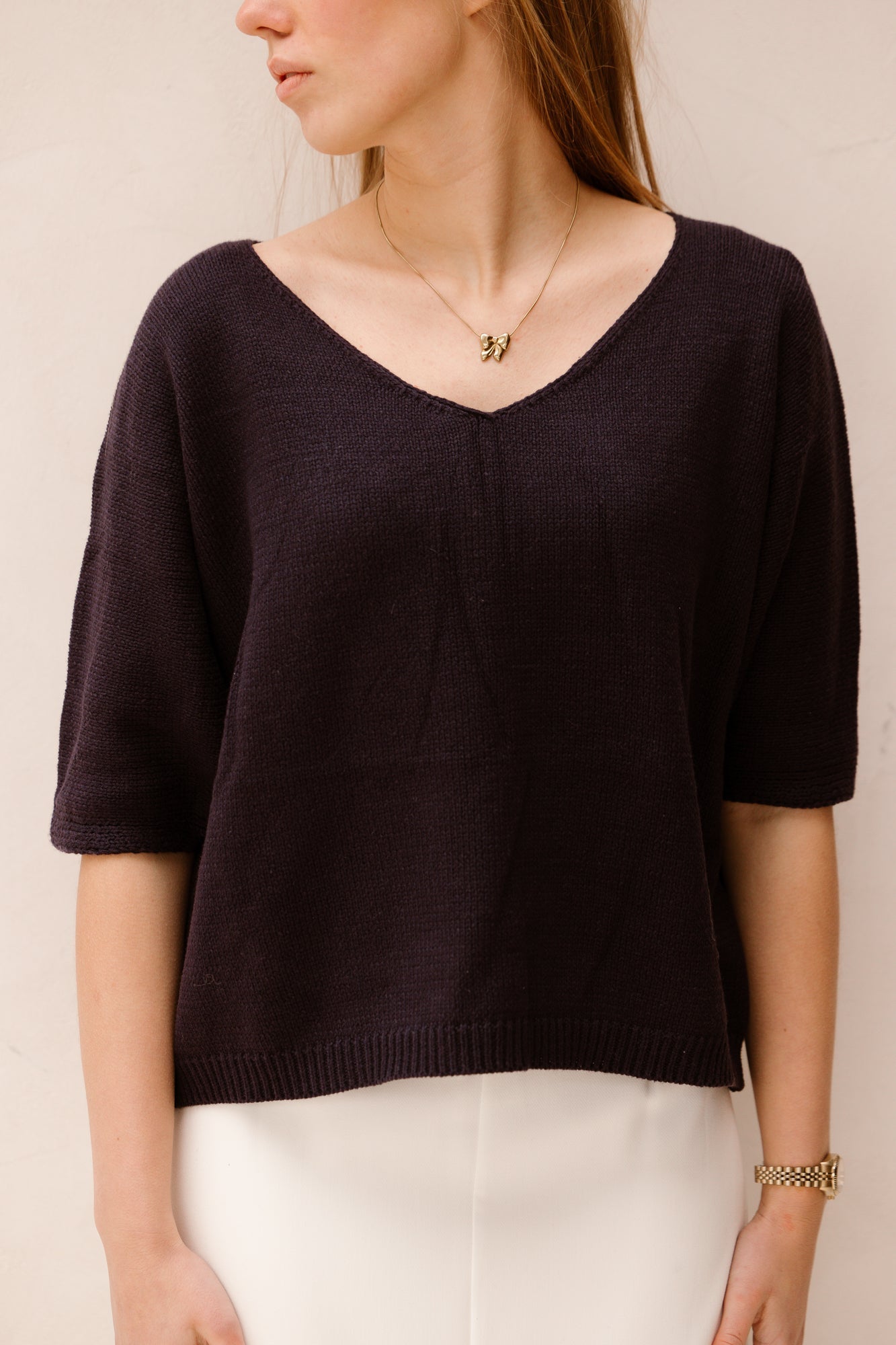 Sandra top dark blue - Bij Keesje - Bij Keesje The Label - top