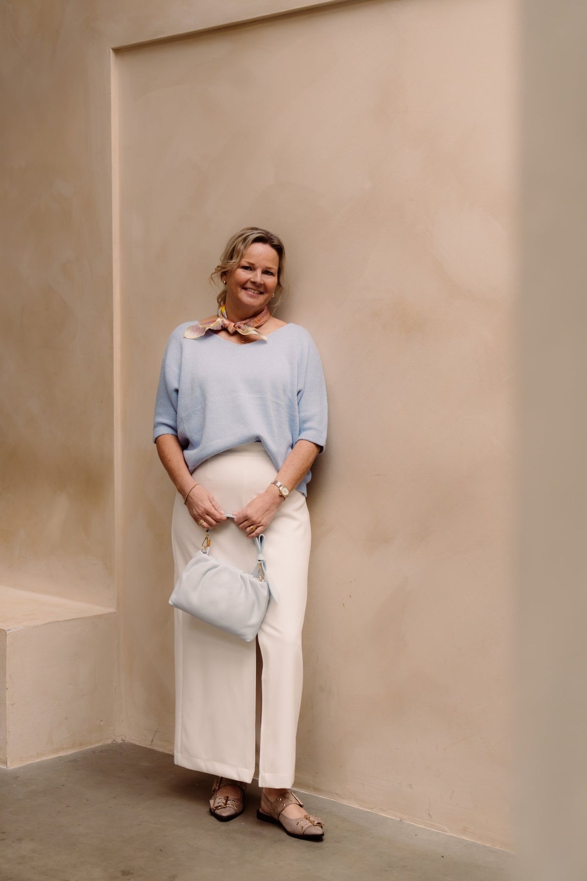 Sandra top light blue - Bij Keesje - Bij Keesje The Label - top