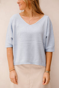 Sandra top light blue - Bij Keesje - Bij Keesje The Label - top