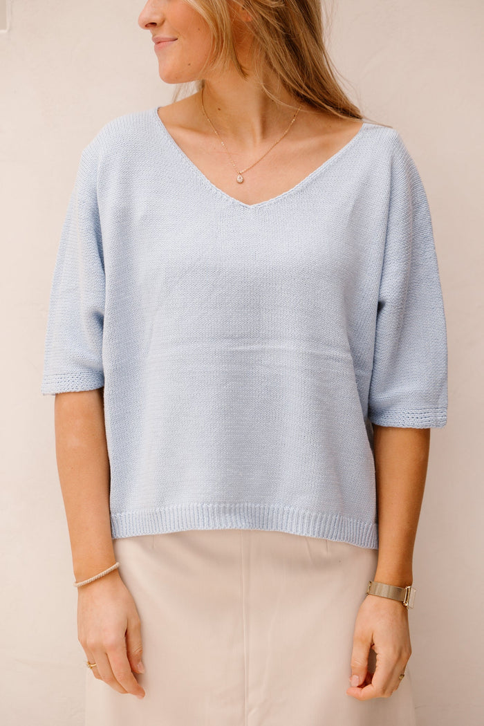 Sandra top light blue - Bij Keesje - Bij Keesje The Label - top