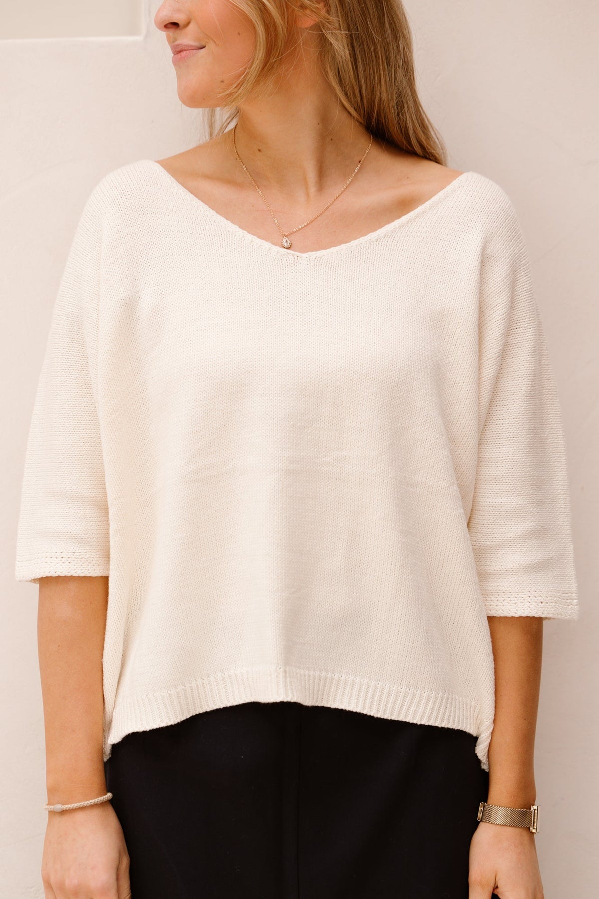 Sandra top off white - Bij Keesje - Bij Keesje The Label - top