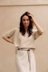 Sandra top off white - Bij Keesje - Bij Keesje The Label - top