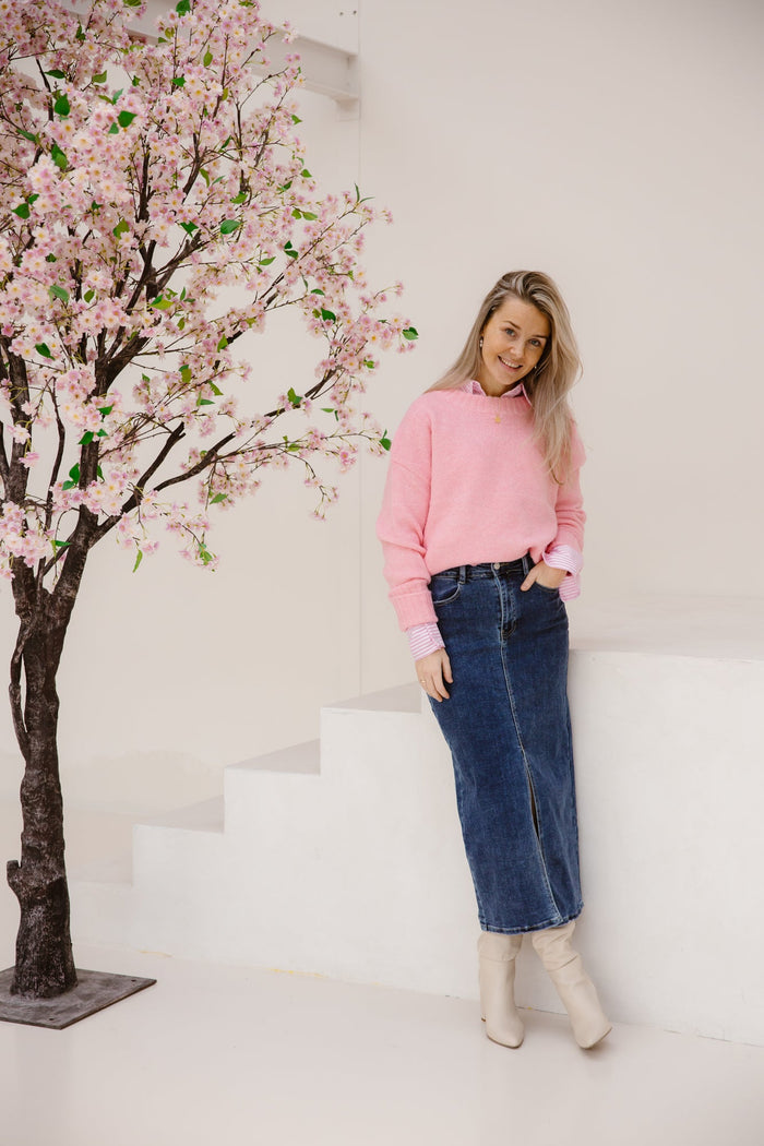 Sanne skirt denim - Bij Keesje - Bij Keesje