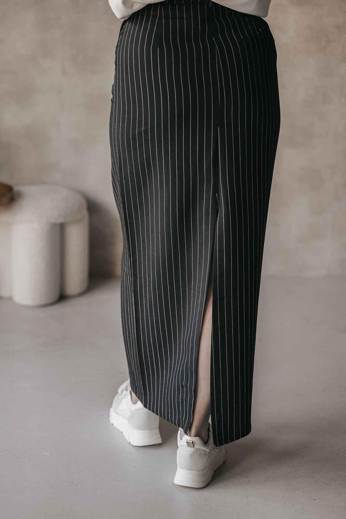 Sarah stripe skirt black - Bij Keesje - Bij Keesje