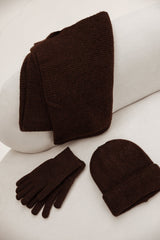 Sarlini Ladies Knit Scarf Brown Melange