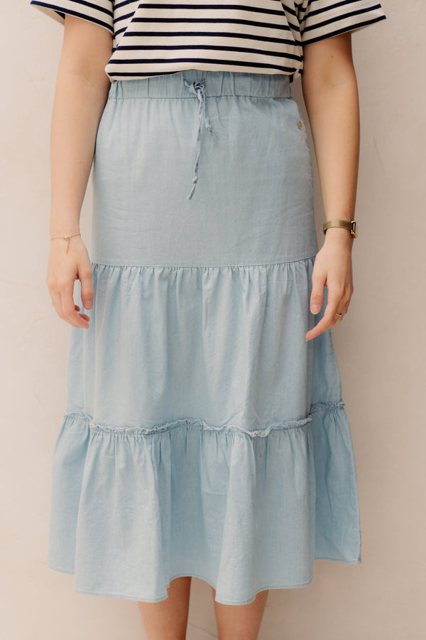 Saskia Skirt Light Blue - Bij Keesje - Elvira - Rokken