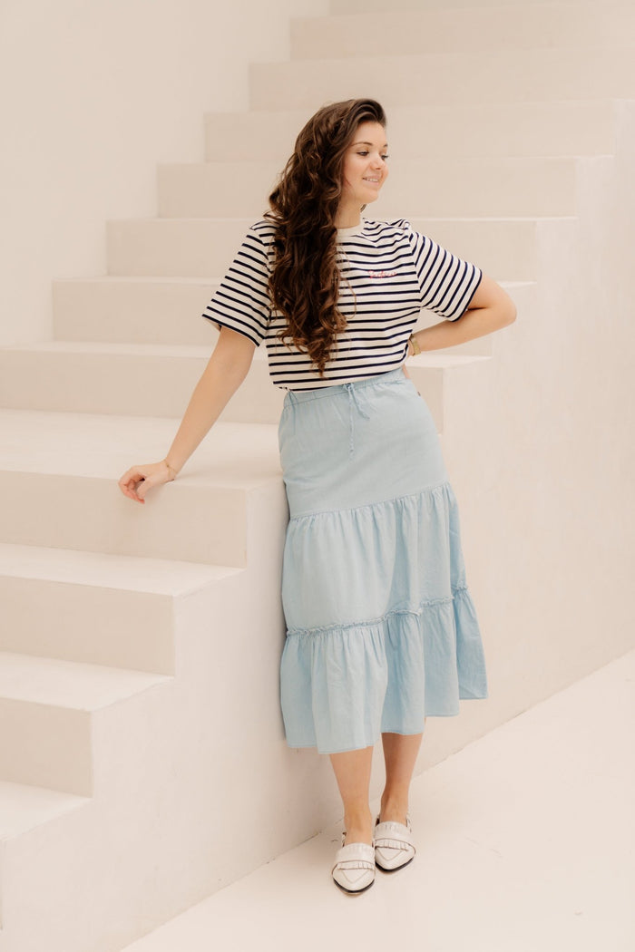 Saskia Skirt Light Blue - Bij Keesje - Elvira - Rokken