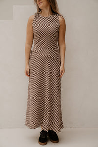 Saxton Check Dress Brown - Bij Keesje - Neo Noir - Jurk
