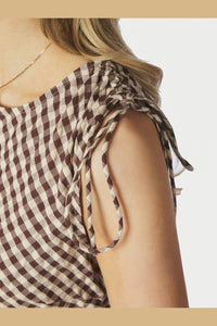Saxton Check Dress Brown - Bij Keesje - Neo Noir - Jurk
