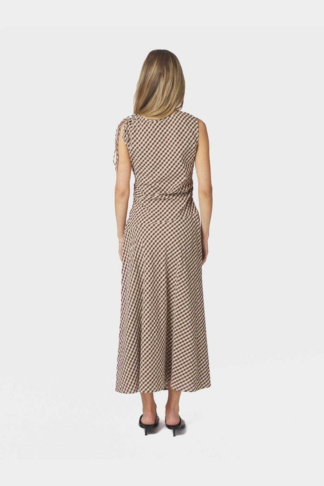 Saxton Check Dress Brown - Bij Keesje - Neo Noir - Jurk