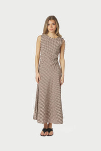 Saxton Check Dress Brown - Bij Keesje - Neo Noir - Jurk