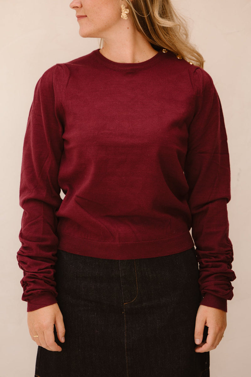 Saya sweater bordeaux - Bij Keesje - Bij Keesje