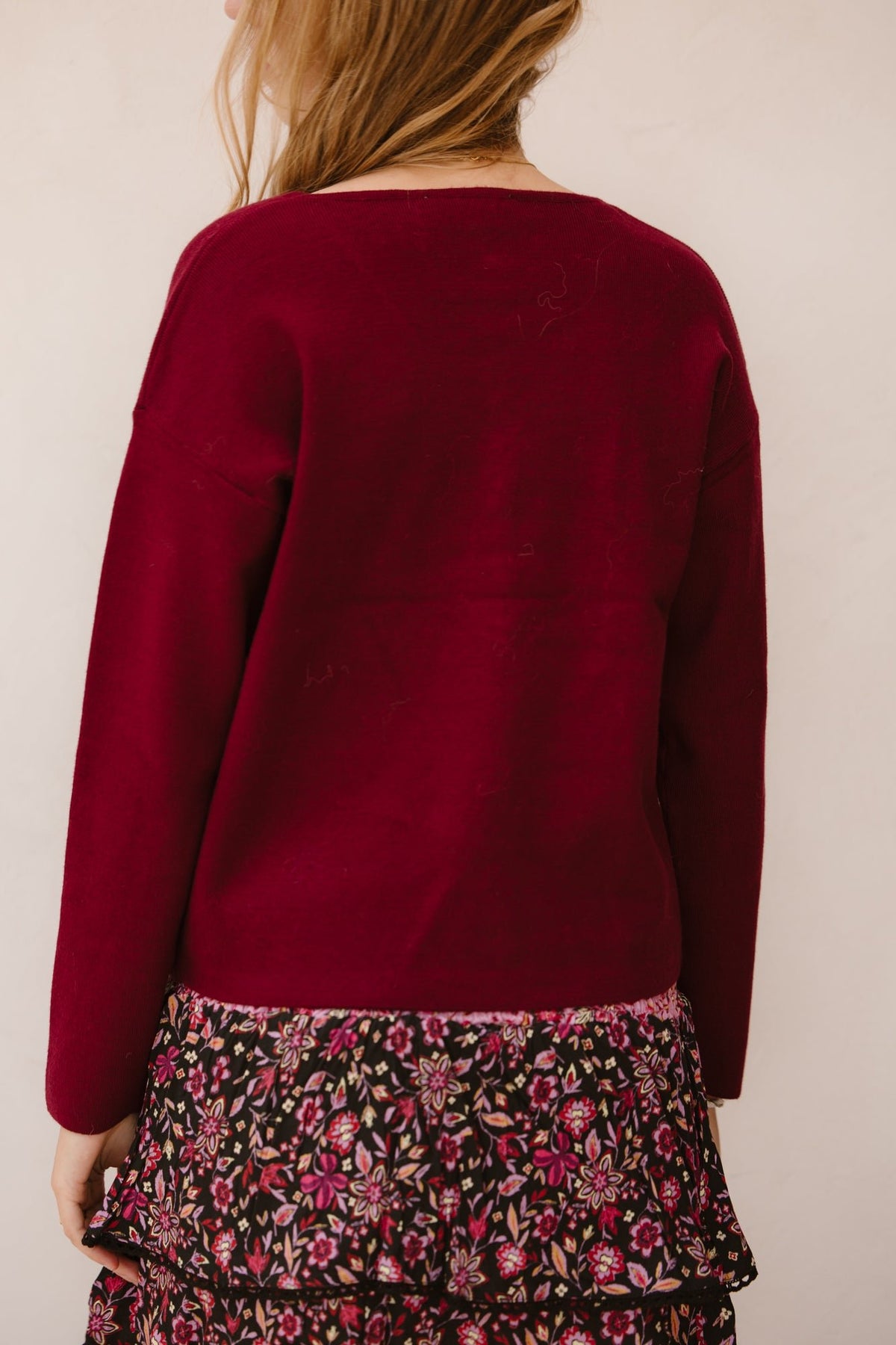 Selin cardigan bordeaux - Bij Keesje - Bij Keesje